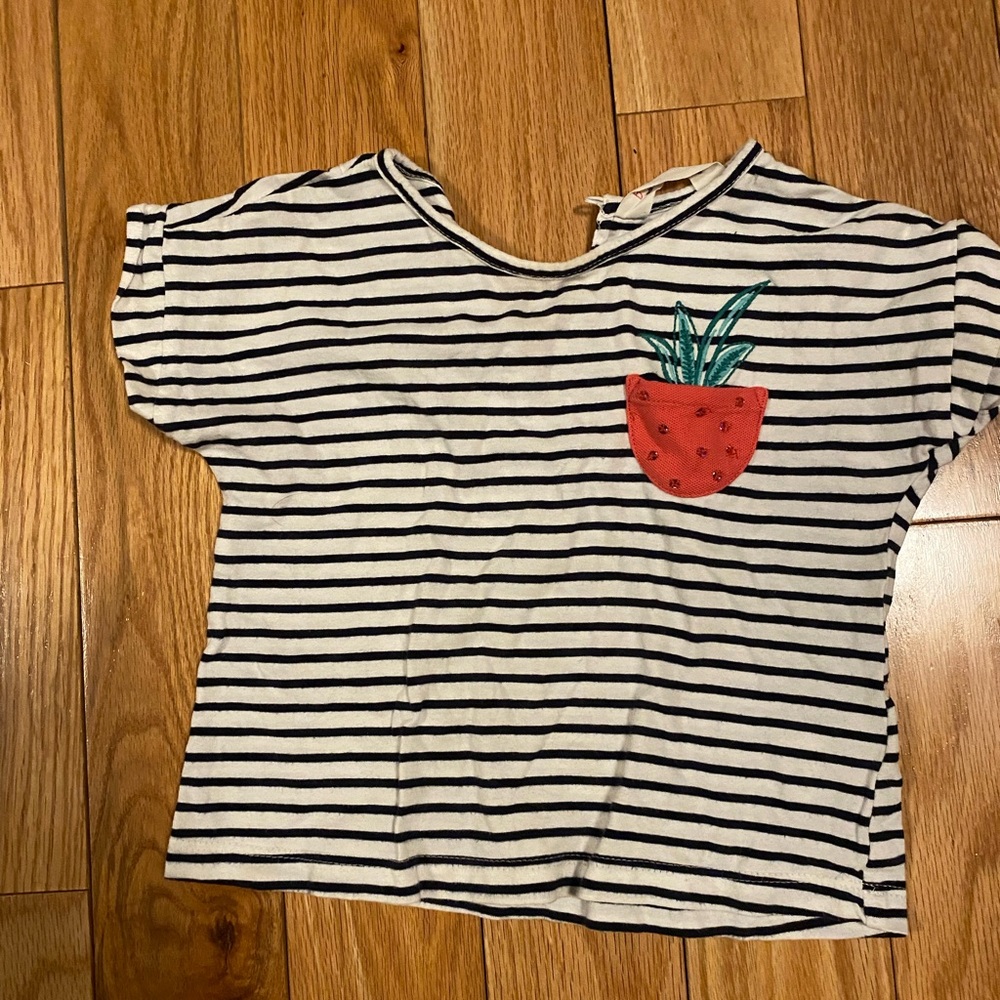 Strawberry striped tee